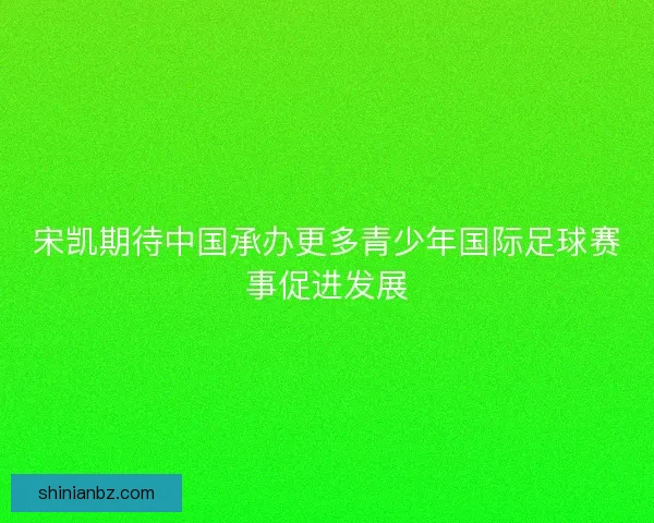 宋凯期待中国承办更多青少年国际足球赛事促进发展 宋凯期待中国承办更多青少年国际足球赛事促进发展